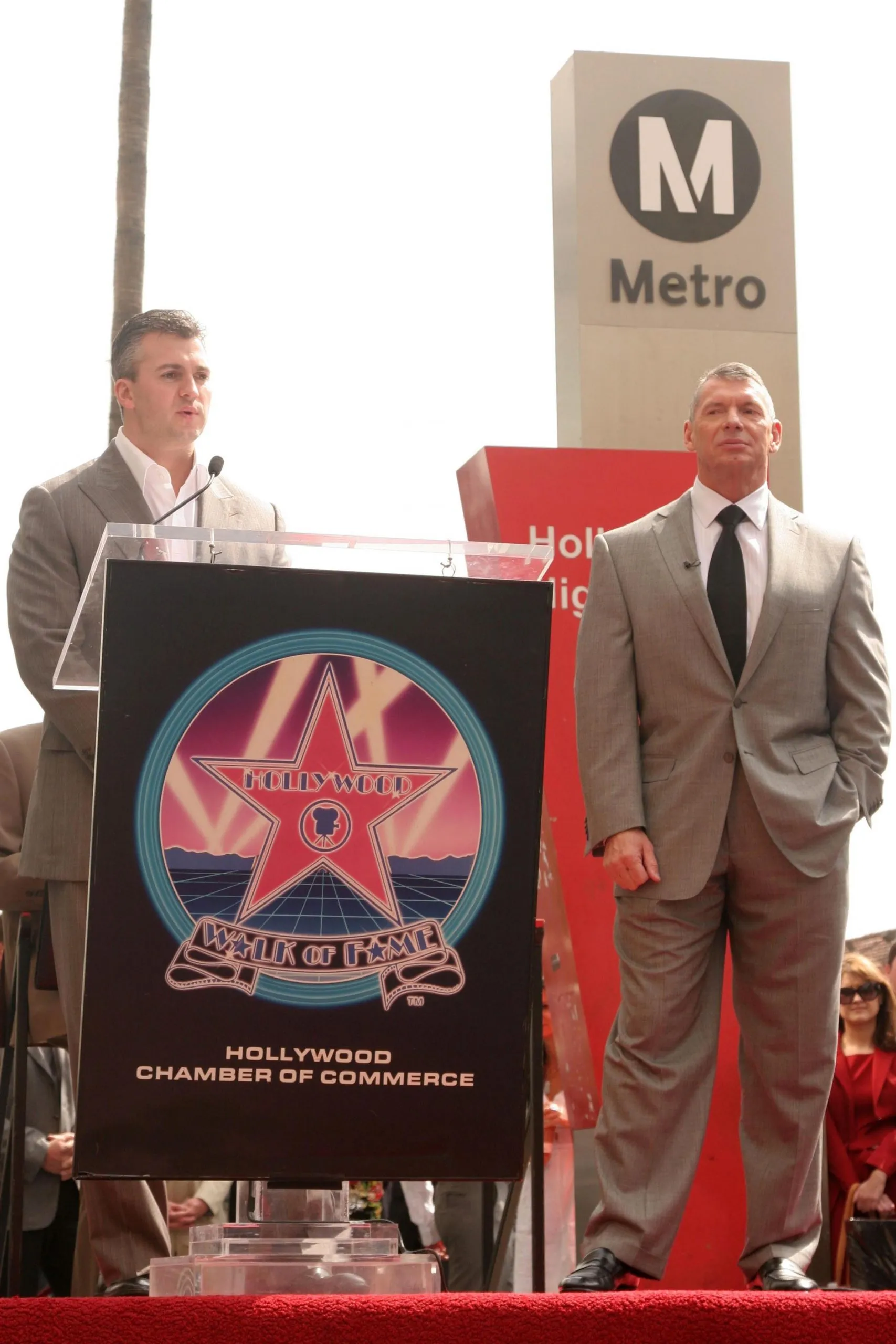 At the ceremony honoring Vince McMahon with a star on the Hollywood Walk Of Fame. Hollywood, CA, 03 14