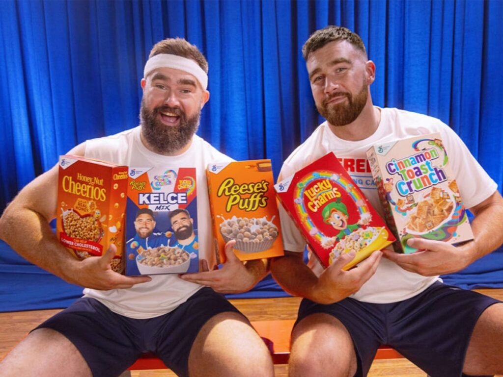 open image in gallery ‘Kelce Mix’ combines Jason and Travis Kelce’s favorite cereal brands into one bowl (Source: General Mills)